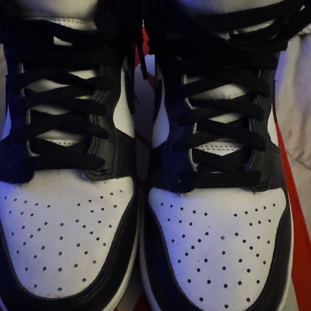 Black and White High-Top Sneakers